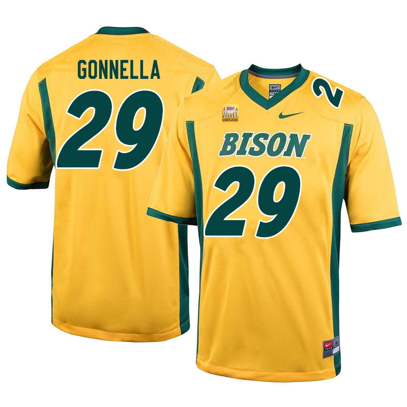 Men #29 Dominic Gonnella North Dakota State Bison College Football Jerseys Sale-Yellow